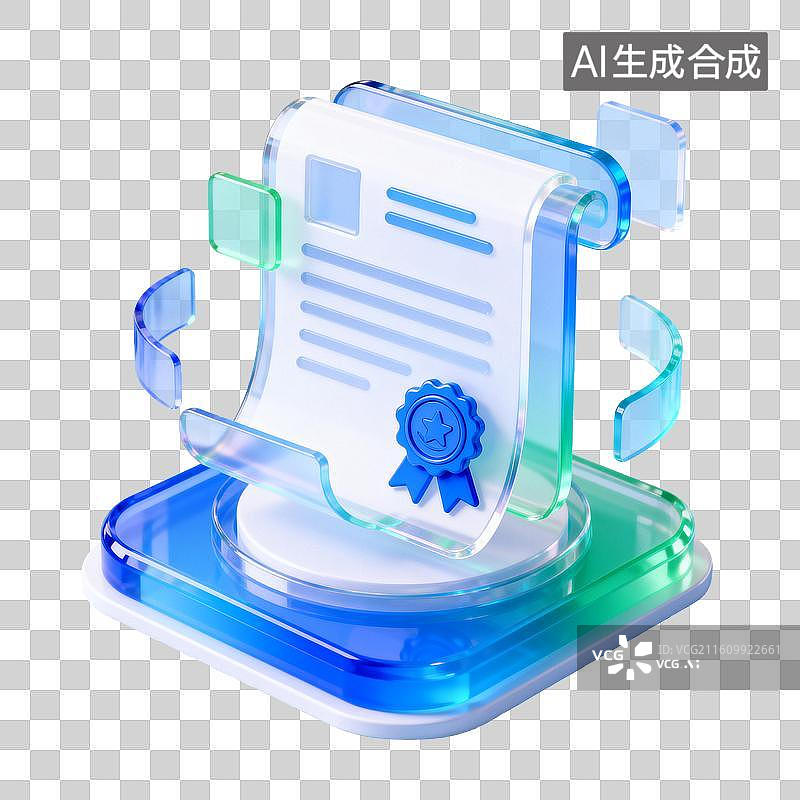 【AI数字艺术】蓝色科技金融3D素材，3D银行金融素材元素图片素材