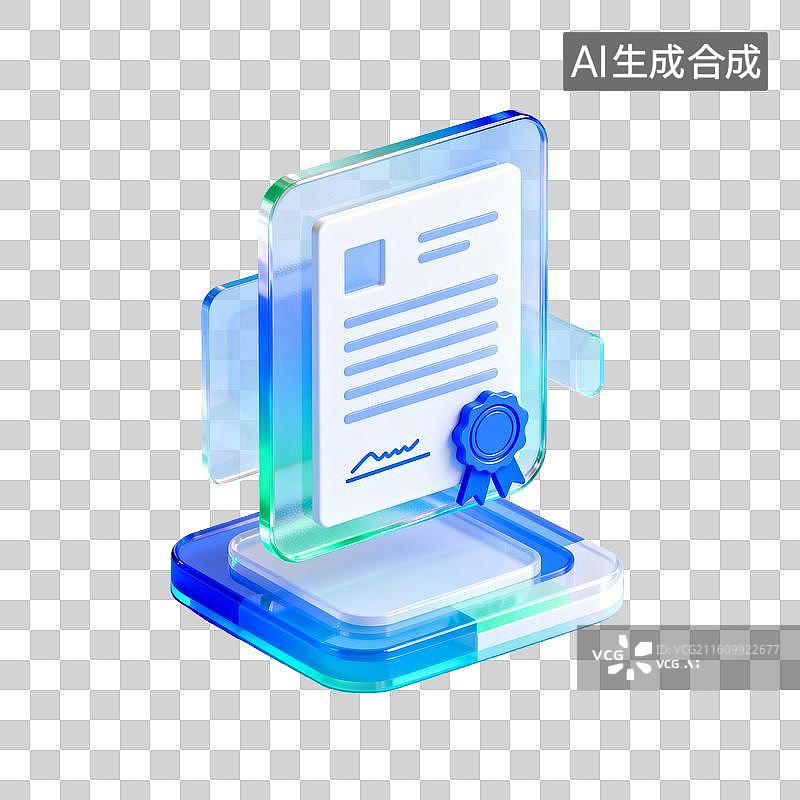 【AI数字艺术】蓝色科技金融3D素材，3D银行金融素材元素图片素材