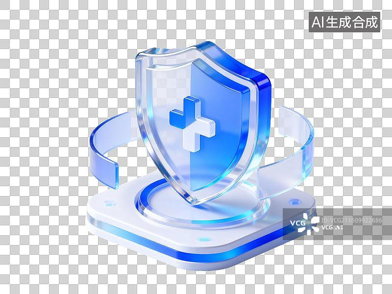 【AI数字艺术】蓝色科技金融3D素材，3D银行金融素材元素图片素材