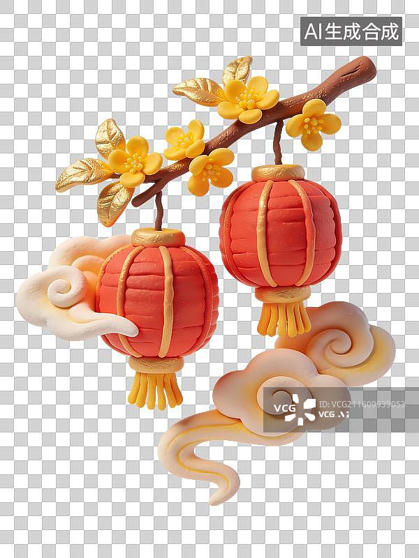 【AI数字艺术】3D粘土国风图片素材