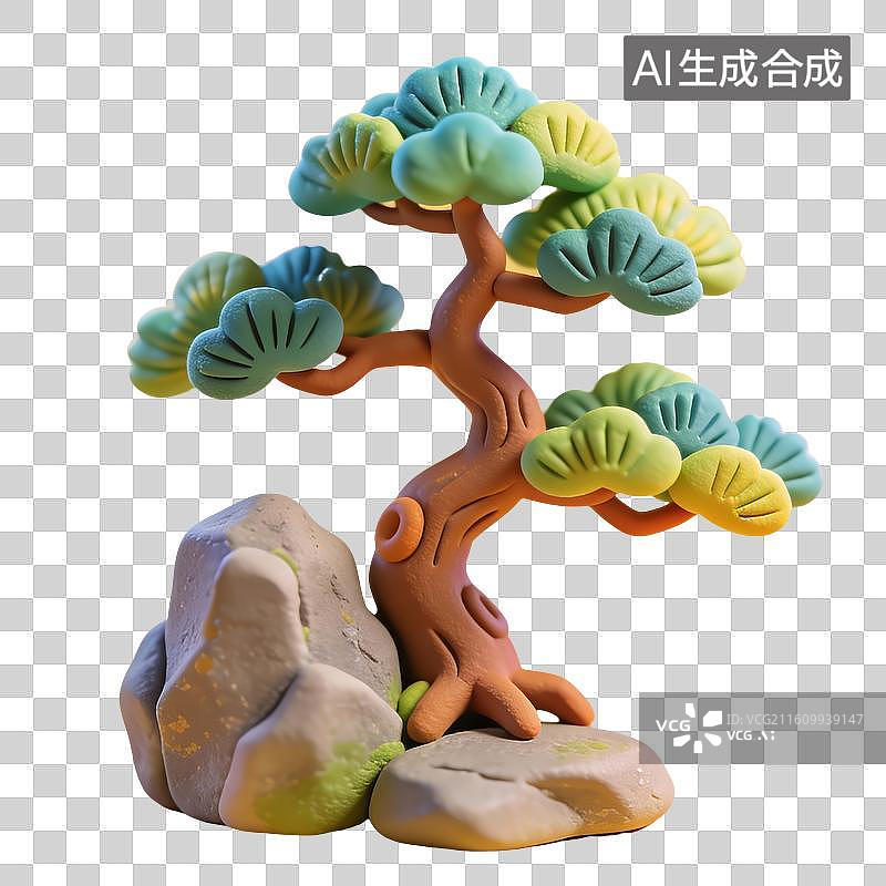 【AI数字艺术】3D粘土国风图片素材