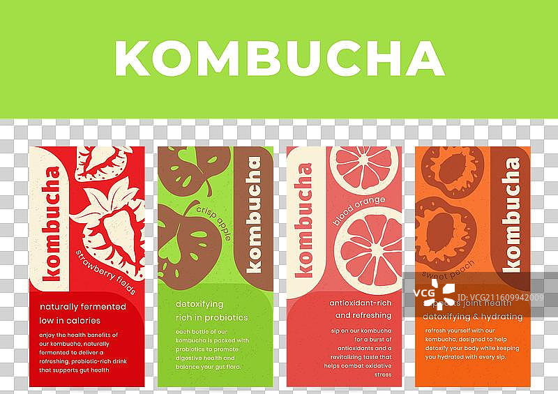 色彩缤纷的标签展示天然发酵图片素材