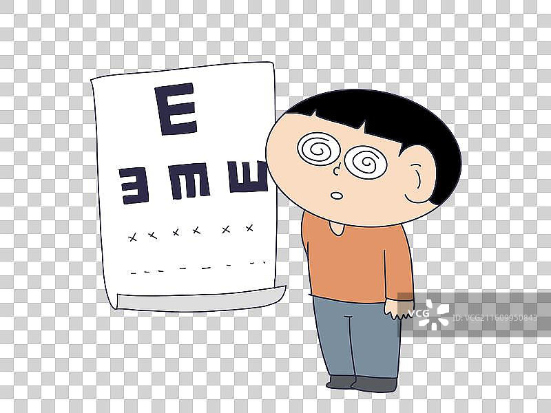 近视眼，视力测试表图片素材