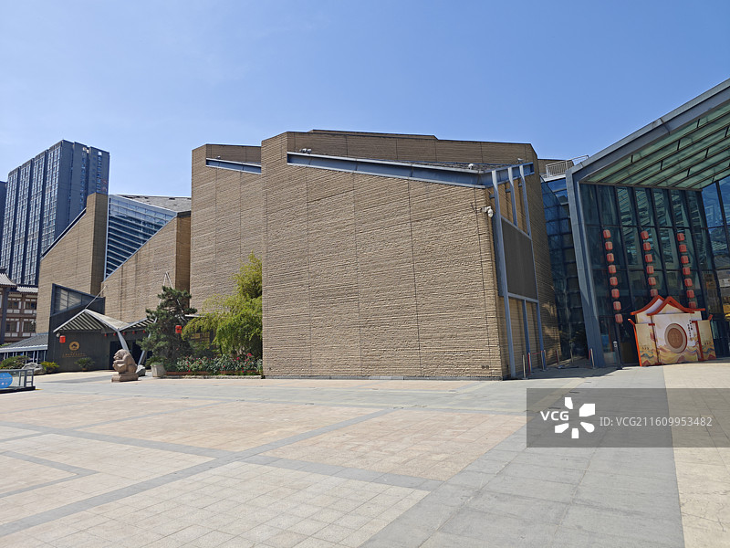 大唐西市博物馆建筑室内中庭图片素材