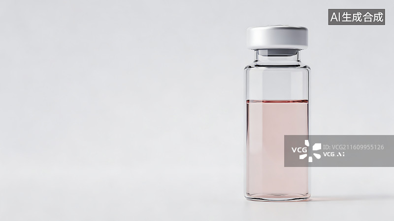 【AI数字艺术】透明玻璃瓶内的粉色液体图片素材