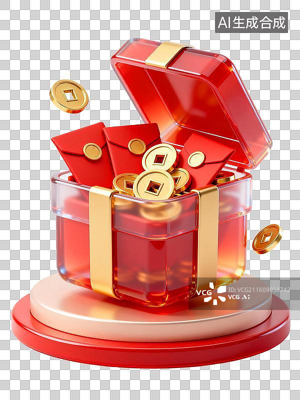 【AI数字艺术】金融活动礼盒图片素材