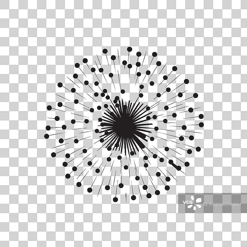 烟花爆裂的标志性设计，如同星辰迸射图片素材