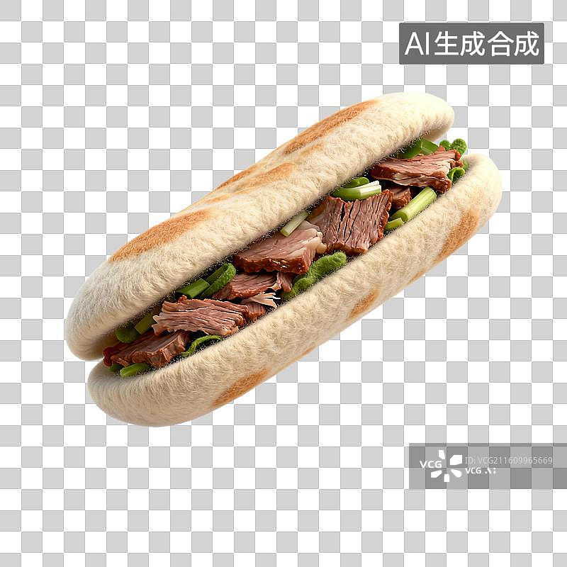 【AI数字艺术】毛绒质感牛肉卷饼图片素材