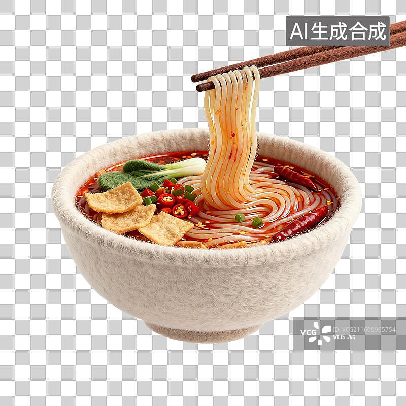 【AI数字艺术】一碗麻辣米粉图片素材