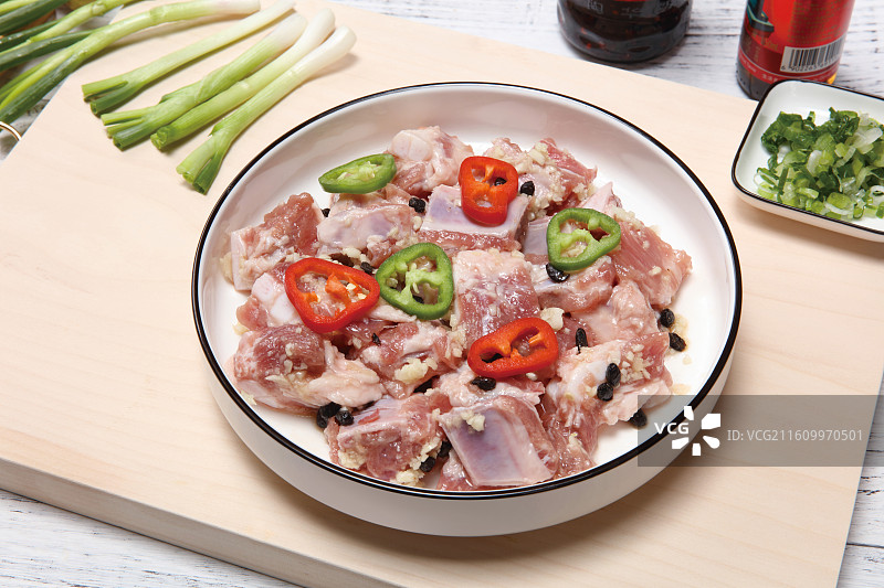 广式排骨制作图片素材