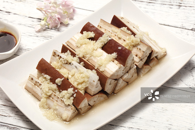 蒜蓉茄子的制作图片素材