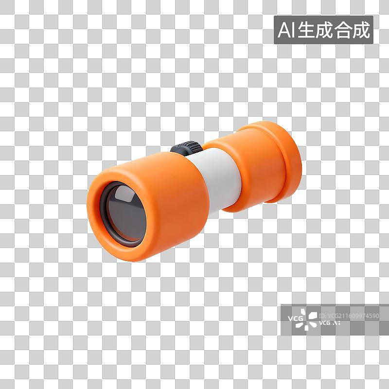 【AI数字艺术】3D渲染，手电筒，户外活动，照明工具，灯，旅游，旅行，露营，探险，冒险，夏令营，免抠元素图片素材