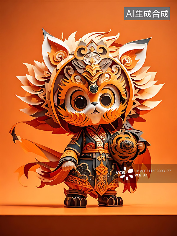 【AI数字艺术】卡通风格的虎年形象图片素材