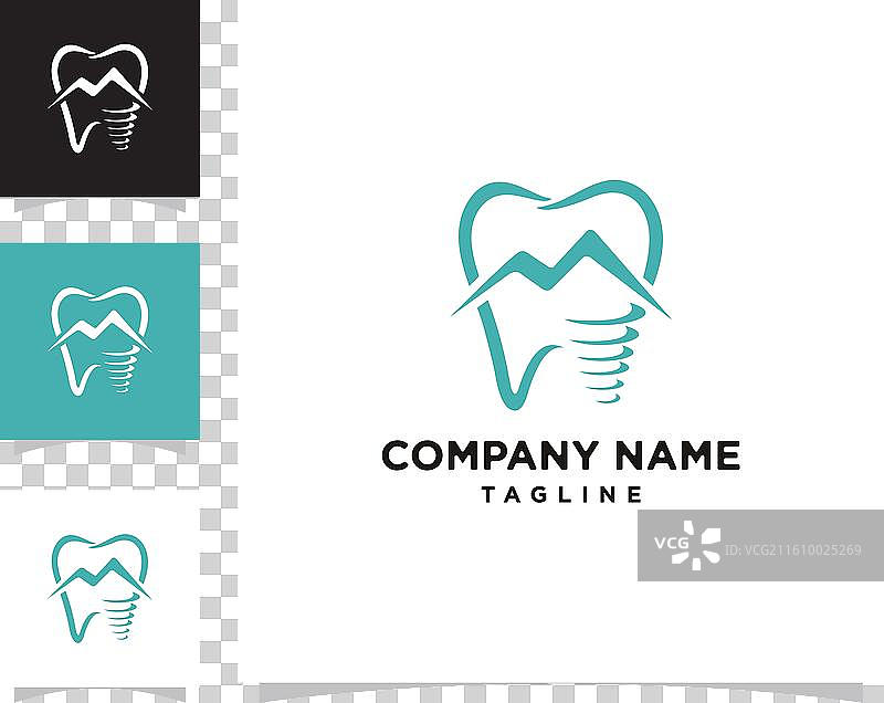 牙科山峦标志图标图片素材