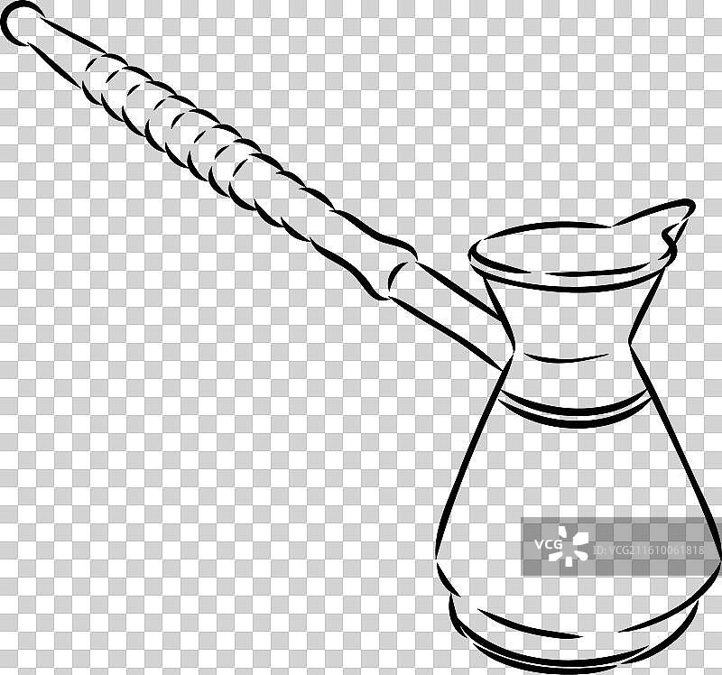 土耳其咖啡 咖啡豆速写图片素材