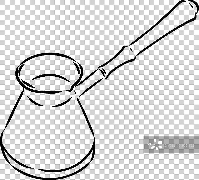 土耳其咖啡 咖啡豆速写图片素材