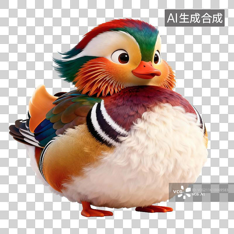 【AI数字艺术】鸳鸯动物插画图片素材