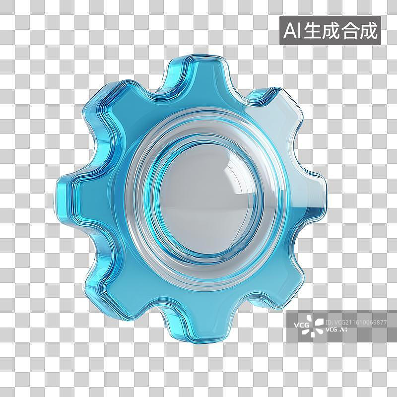 【AI数字艺术】3D设置齿轮图标图片素材