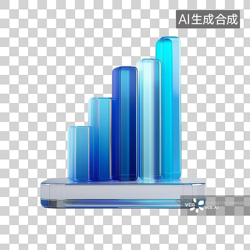 【AI数字艺术】3D柱状图图标图片素材