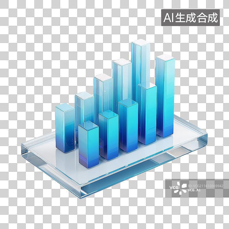 【AI数字艺术】3D柱状图图标图片素材