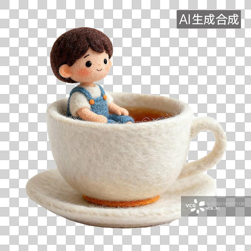 【AI数字艺术】可爱毛毡风儿童活动元素建模图片素材