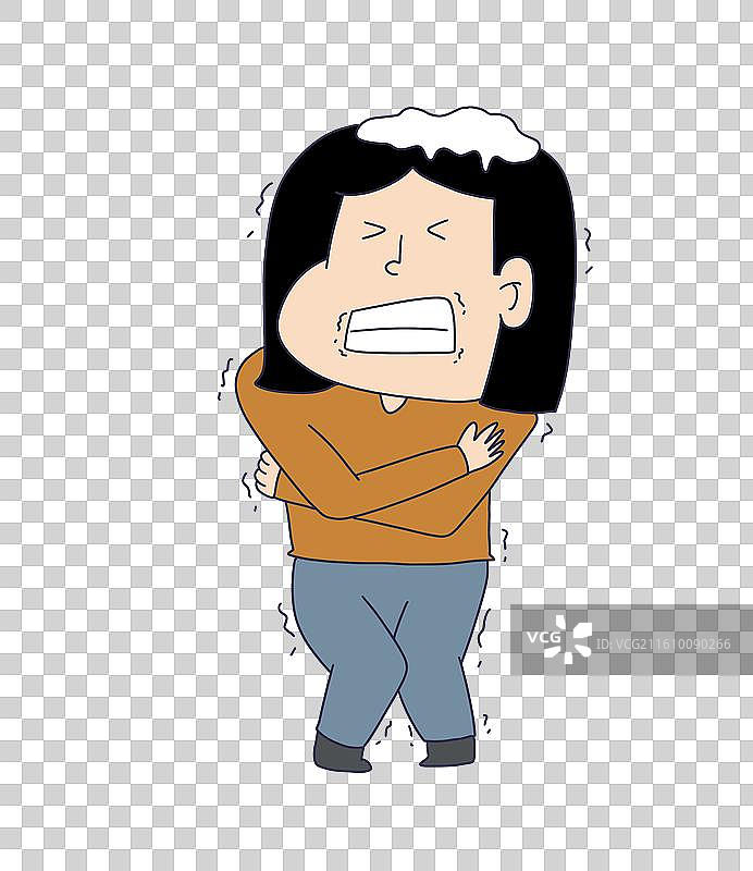 寒冬里冻伤的人物图片素材