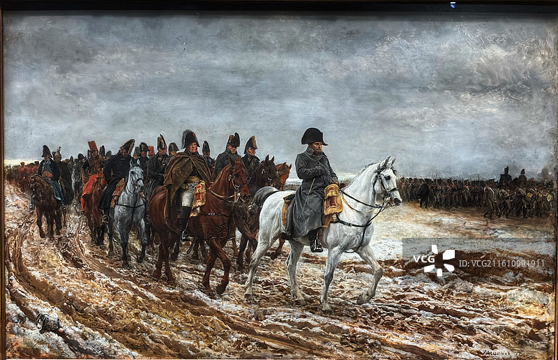 法国巴黎奥赛美术馆藏埃内斯特梅索尼埃油画《1814法国战役》图片素材