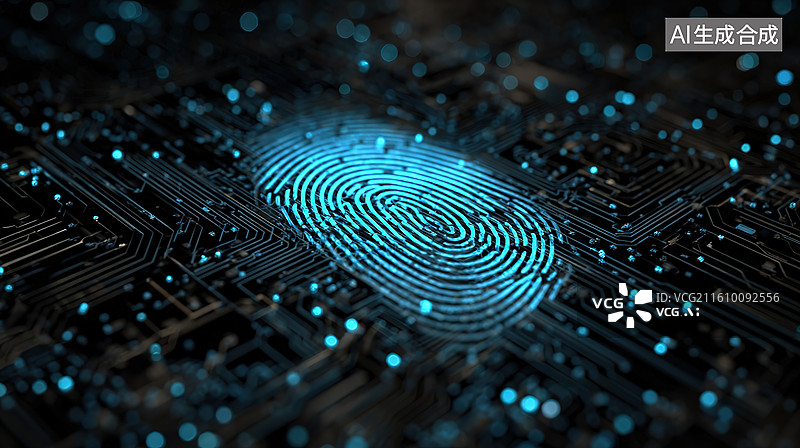【AI数字艺术】指纹识别电路板图片素材