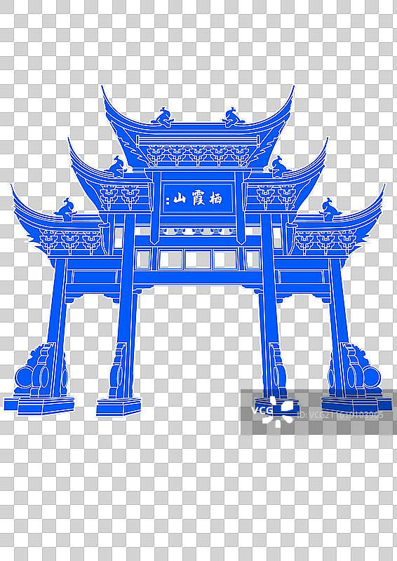 栖霞山南京文旅扁平风图片素材