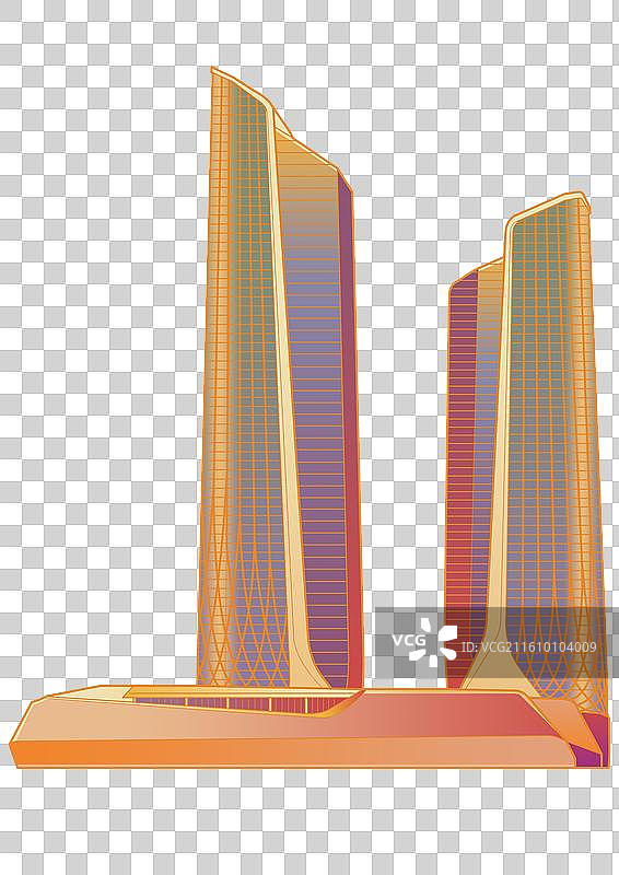 青奥双子塔南京文旅国潮风图片素材