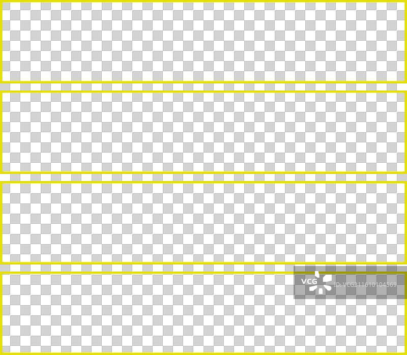 矩形几何形状描边集合黄色图片素材