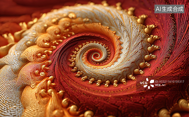 【AI数字艺术】螺旋纹理的抽象艺术图案图片素材