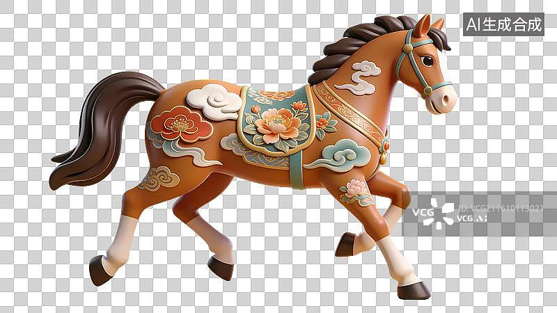 【AI数字艺术】卡通Q版小马图片素材