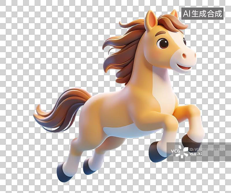 【AI数字艺术】卡通Q版小马图片素材