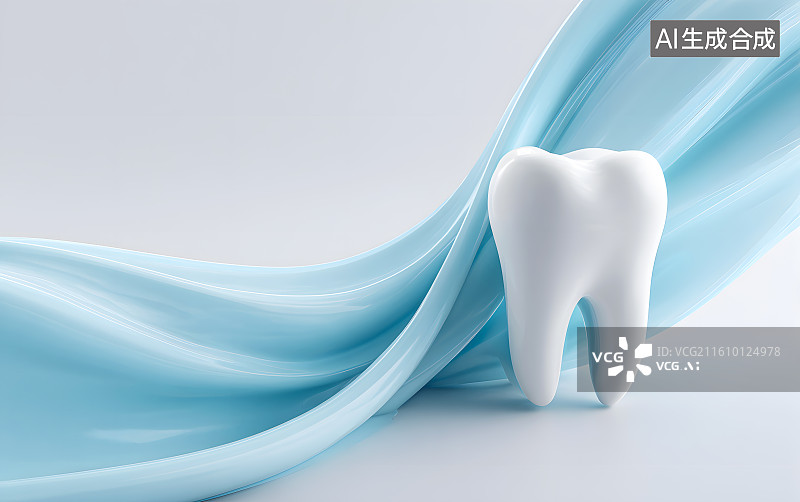 【AI数字艺术】一颗洁白的牙齿图片素材