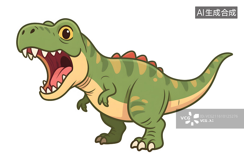 【AI数字艺术】卡通霸王龙咆哮图图片素材