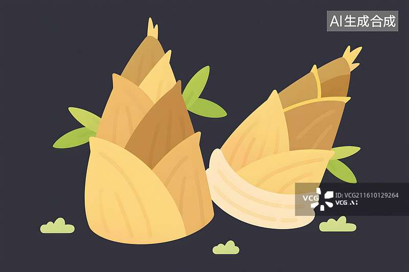 【AI数字艺术】新鲜竹笋图片素材