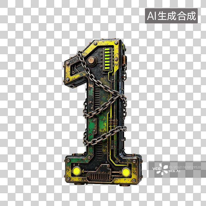 【AI数字艺术】3D工业机械风赛博数字图片素材