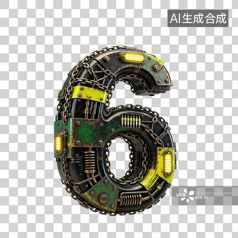 【AI数字艺术】3D工业机械风赛博数字图片素材