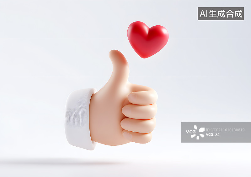 【AI数字艺术】竖起大拇指点赞图片素材