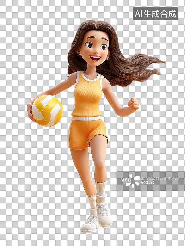 【AI数字艺术】海报排球运动图片素材