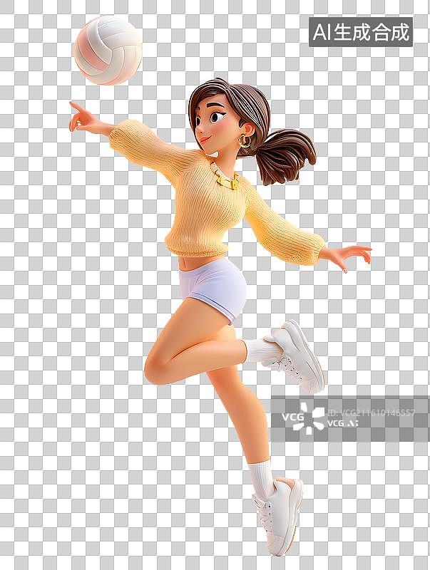 【AI数字艺术】海报排球运动图片素材