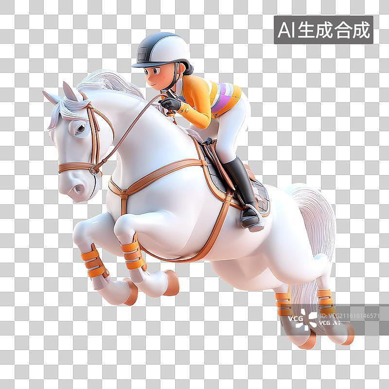 【AI数字艺术】骑术海报展示图片素材