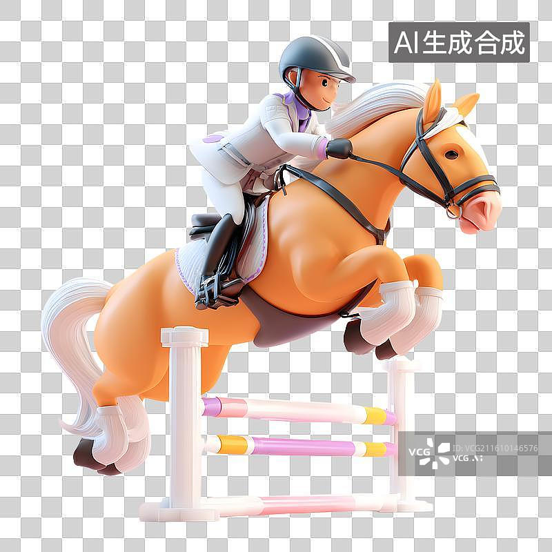 【AI数字艺术】骑术海报展示图片素材