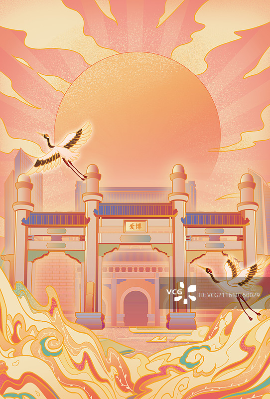 南京城市印象明孝陵夫子庙青奥双子塔总统府中山陵博爱德基广场德基广场宣传文旅国潮风图片素材