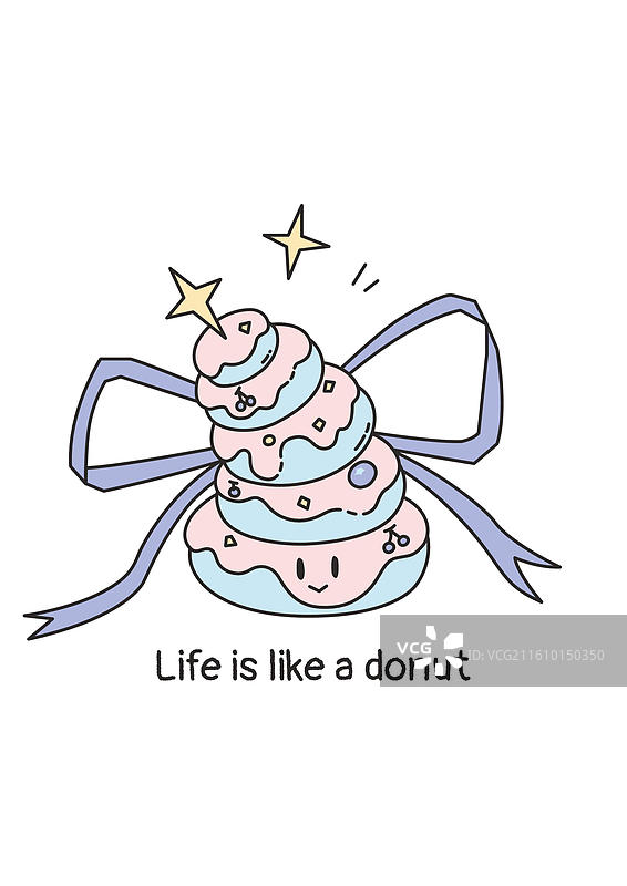 甜甜圈奇遇系列矢量插画图片素材