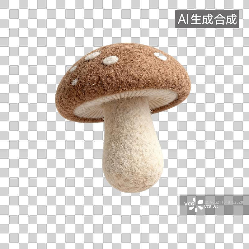 【AI数字艺术】手工毛毡蘑菇图片素材