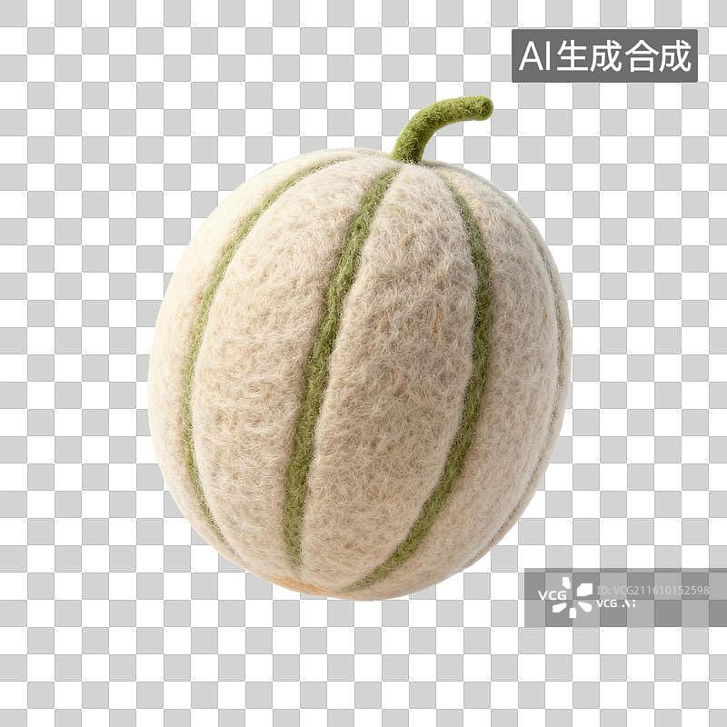 【AI数字艺术】手工羊毛毡甜瓜图片素材