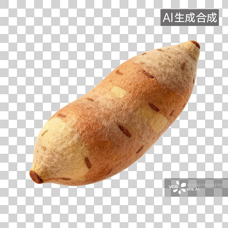 【AI数字艺术】手工毛毡红薯图片素材