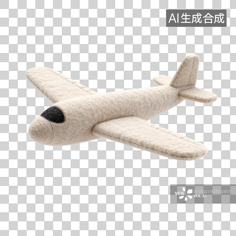 【AI数字艺术】手工毛毡飞机玩具图片素材